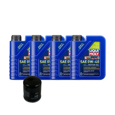 4L Liqui Moly Synthoil Energy A40 0W40 Mann Oil Change Kit for Saab 9-3 2.0/2.3L