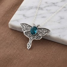 Apatite Gemstone 925 Sterling Silver Women Designer Pendant 1.2