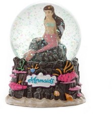 Schneekugel Meerjungfrau Schüttelkugel Glas Deko Glitzer Schnee Kugel Kinder Neu