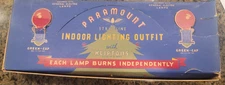 Vintage Paramount Snowball Globe Christmas Light String in Original Box Set of 7