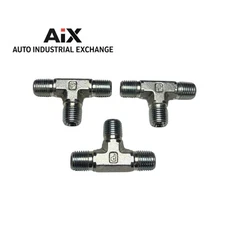 Parker 1/4 RRS-S Male Tee Pipe Fitting 1/4” NPT Steel Adapter