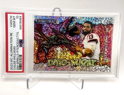 Caleb Williams 2023 Wild Card Dino-Might Sparkles /25 PSA 10 RC 🔥HOT🔥