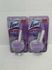 2 Pcs Lysol Hygienic Lavender Field SCENT Automatic Toilet Cleaner Purp Clip On