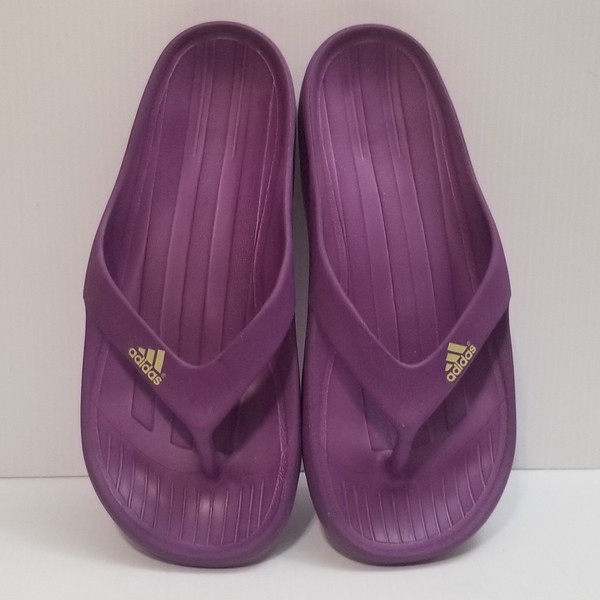 Adidas Duramo Womens Comfort Thong Flip Flop Purple Sandals Size 8 Slip Ons