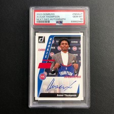2023-24 Panini Donruss Next Day Rookie Ausar Thompson RC On Card Auto PSA 10