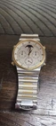 RUNNING Vintage Seiko Moonphase 7A48-7009 A5 Two-Tone w/ new battery & booklet