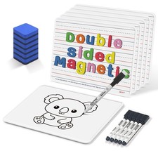 Magnetic Dry Erase Boards, 6 Pack 9 x12 Double Sided Portable Personal Small...