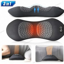 3 In 1 Electric Lumbar Support Pillow Smooth Spine Triple Fusion Back Massager