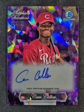 Cam Collier Auto Purple #/10 2023 Bowman Chrome Sapphire Selections Reds RC