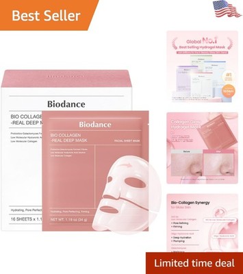 Pore Minimizing Hydrogel Mask | 16 -Collagen Sheets for Firming Effects