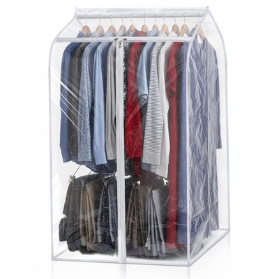 2 PCS 43'' Hanging Garment Bags for Hanging Clothes with Clear Window Hang ing...
