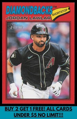 2026 Topps Heritage #172 Jordan Lawlar Red