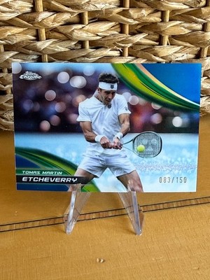 0990 2025 TOPPS CHROME TENNIS BLUE REFRACTOR /150 TOMAS MARTIN ETCHEVERRY