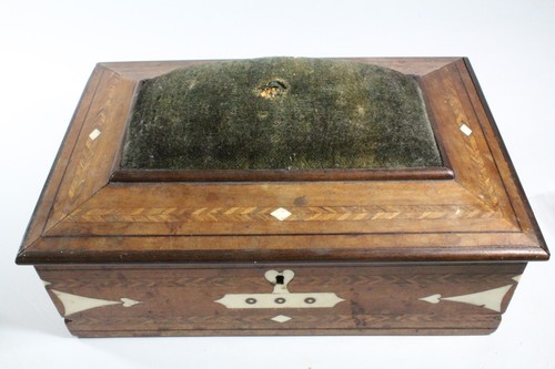 Victorian Maritime / Sailor Made Inlaid Sewing Box c.1850 - Picture 9 of 9