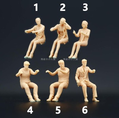 1/64 1/43 Vest/Suit Driver Woman Man Miniature Scene Diorama Figure For Car Toy