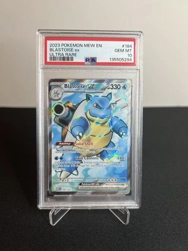 GEM MINT ULTRA RARE Blastoise ex HOLO! PSA 10! Scarlet & Violet 151 #184/165