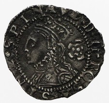 Elizabeth i Hammered Silver Threefarthings 1561 mm Pheon S2571