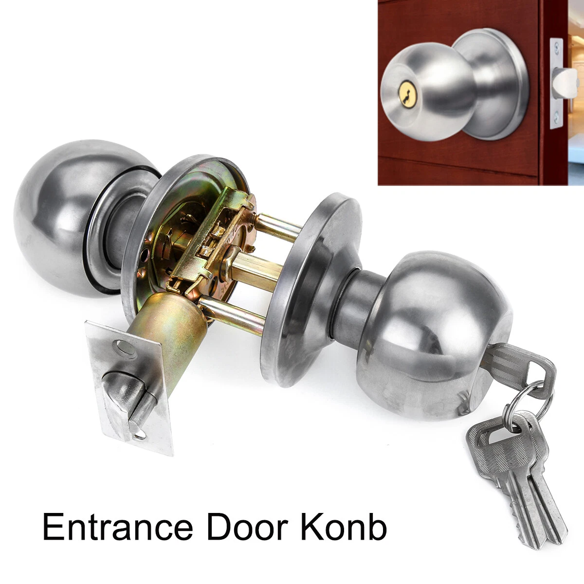 Round bathroom 2024 door handles