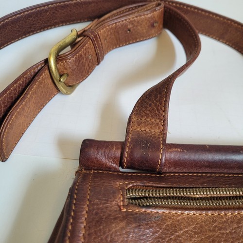 Fossil 1954 Classic Key Brown Leather Handbag Purse Hobo Boho 75082 Descript! - Picture 5 of 24