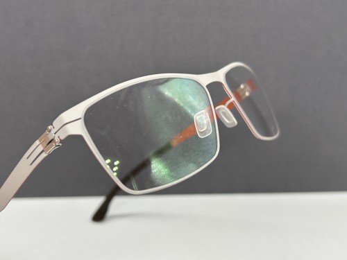 Ic Berlin Eyeglasses Frames Men Square White Gray Brown Orange Stuart L. NP499€