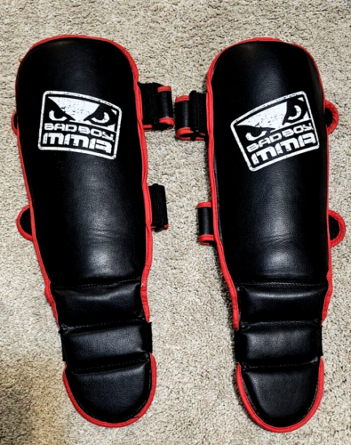 Badboy MMA Shin Guards Pads Large/ XLarge Black