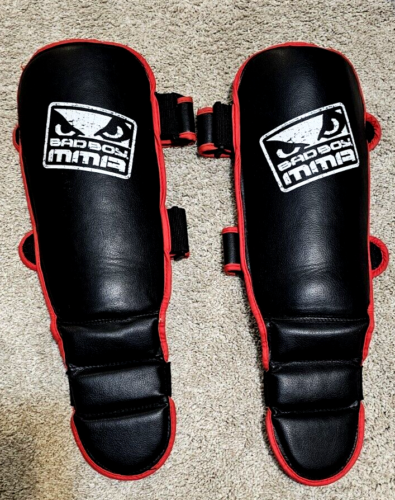 Badboy MMA Shin Guards Pads Large/ XLarge Black - Picture 1 of 4