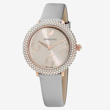 Swarovski 5484067 Crystal Frost Rose Tone Gray Dial Women's Watch