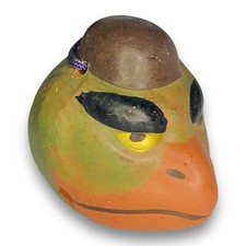 Japanese Clay Bell Dorei Vtg Karura Karasu Tengu Yokai Pottery Lucky Charm JP K6