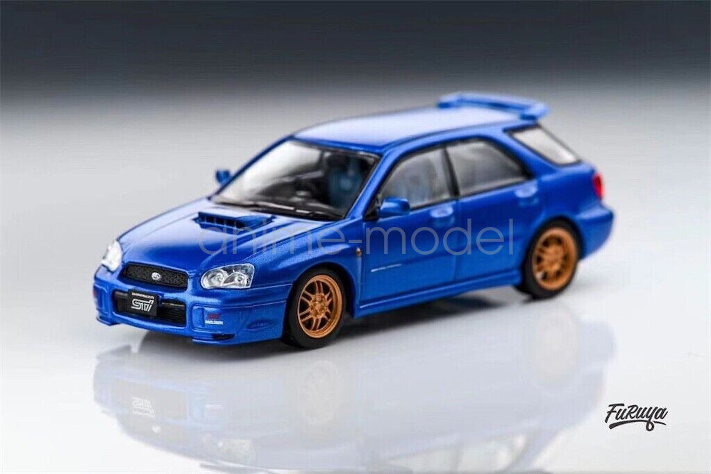 1:64 Furuya Blue Impreza WRX STI VIII 8 Wagon Sport Model Diecast