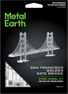 Fascinations Metal Earth SF Golden Gate Bridge 3D Laser Cut Steel Model ...