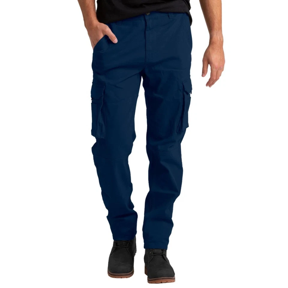 Herren Cargo Hose 6 Taschen 100% Baumwolle Freizeithose Loose Fit Arbeitshose - Bild 4 von 4