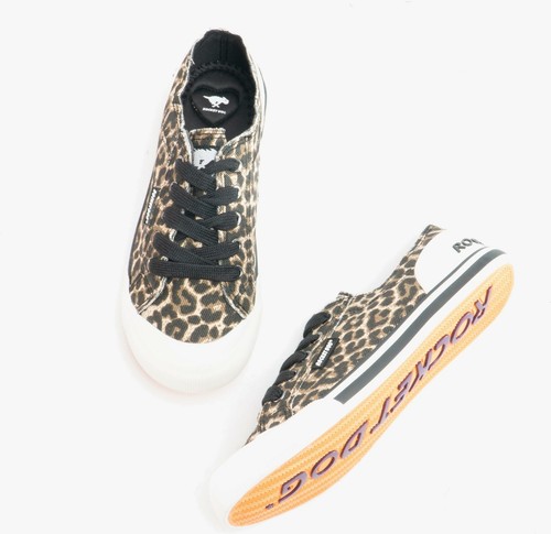 rocket dog leopard print trainers