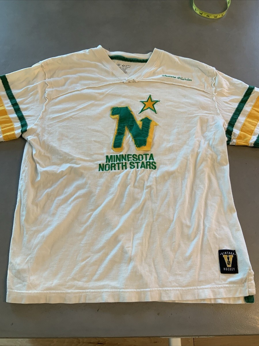 NEW OLD STOCK Minnesota NORTH STARS CCM VINTAGE HOCKEY 3/4 Jersey