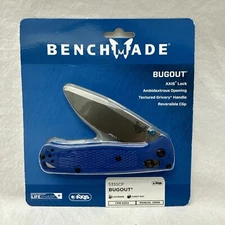 BENCHMADE 535 Bugout Knife Blue Drop Point Folder Grivory Handle CPM-S30V Retail