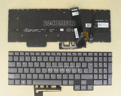 New for Lenovo Legion 5-15IAH7 5-15IAH7H Keyboard UK RGB Color Backlit gray