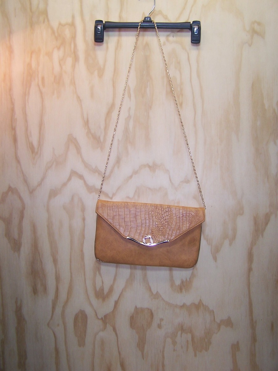 NEW ESBEDA Women's Medium Pebbled Handbag Purse with Gold Chain