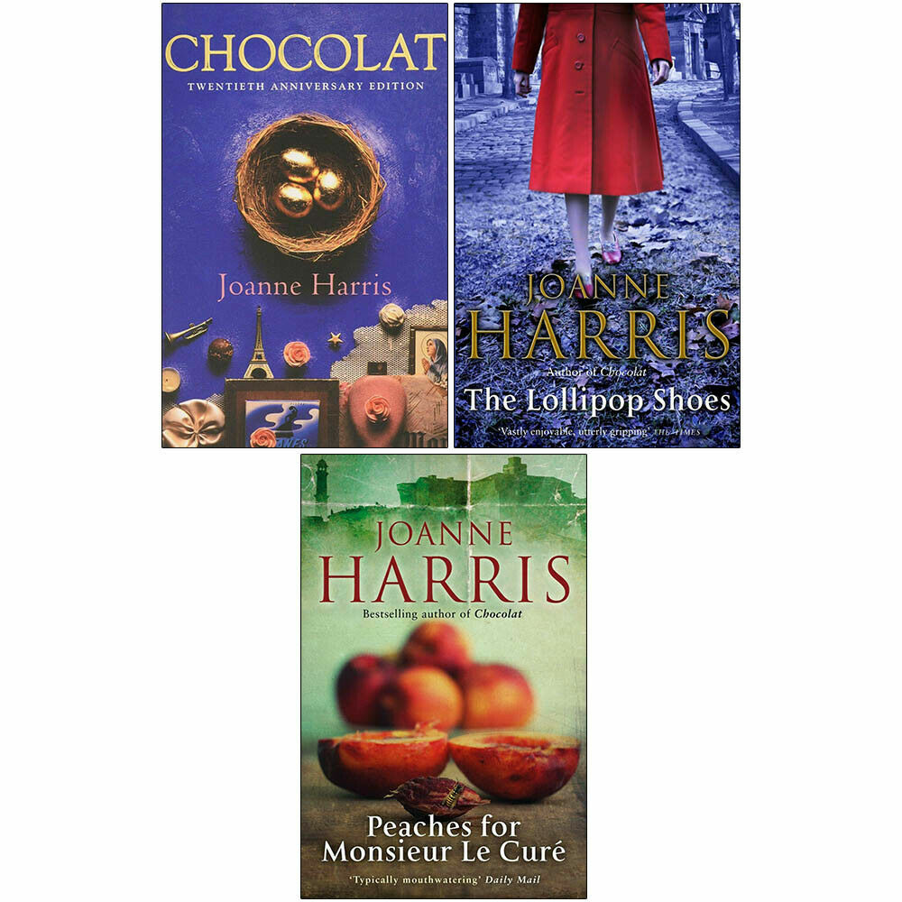 Joanne Harris 3 Books Collection Set(Chocolat,Lollipop Shoes,Peaches for Mons)