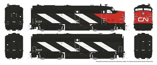 Spur H0 - Rapido Diesellokset FPA FPB Canadian National DCC mit Sound  21608 NEU | Zustand: Neu