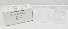 Vintage W. M Dalton French Lead Crystal No 5 Old Fashioned Glasses Set of 2   S1