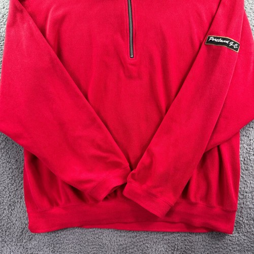 Pullover de golf SDI para hombre 2XL vintage Portland Course rojo 1/4 cremallera parche Dadcore de colección - Imagen 12 de 12