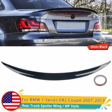 Gloss Black Rear Trunk Spoiler Wing For 2007-13 BMW 1-Series E82 128i 135i Coupe