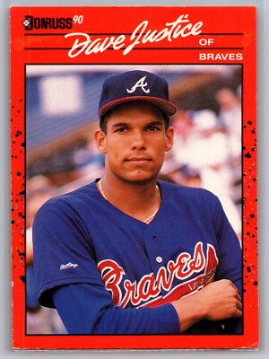 1990 Donruss #704 Dave Justice Rookie RC Atlanta Braves MLB