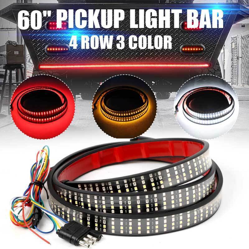 60'' For Dodge Dakota 4Row 6 Functions LED Truck Strip Rear Tailgate Light Bar
