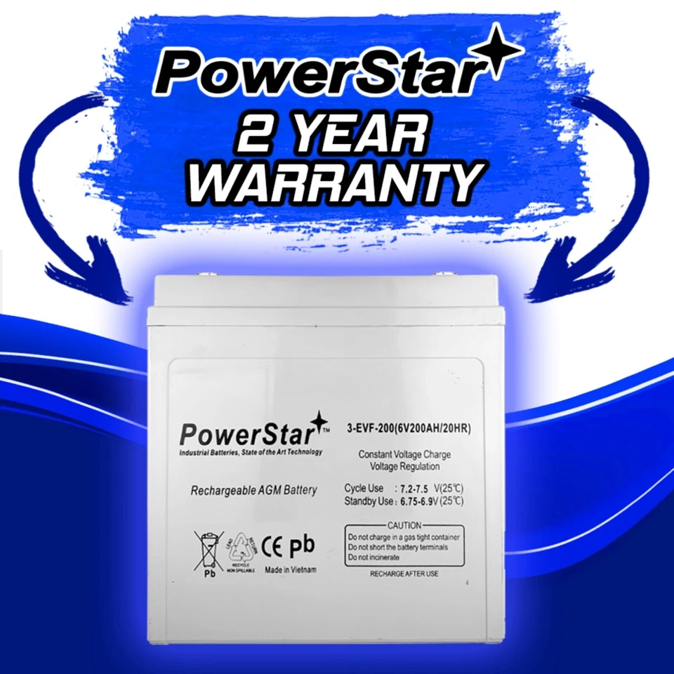 T-105 6 Volt Golf Cart Battery RV Marine Solar Deep Cycle - 2 Year Warranty - Image 2 of 4