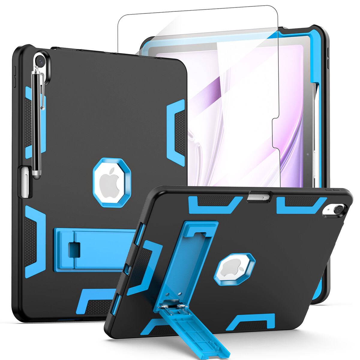 For iPad Air 13-inch Case M2(2024) Heavy Duty Shockproof Cover +Screen  Protector