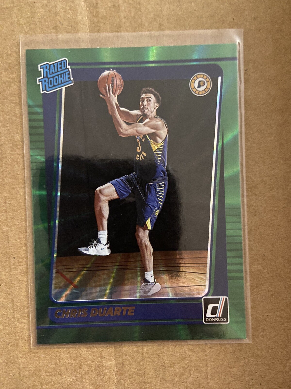 2021-22 DONRUSS CHRIS DUARTE GREEN Laser RATED ROOKIE RC #223