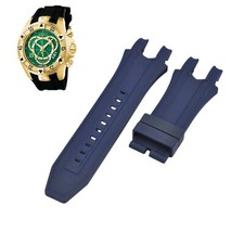 6974 26mm Blue Rubber Watch Strap For Invicta