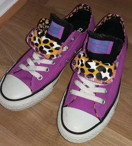 purple leopard print converse