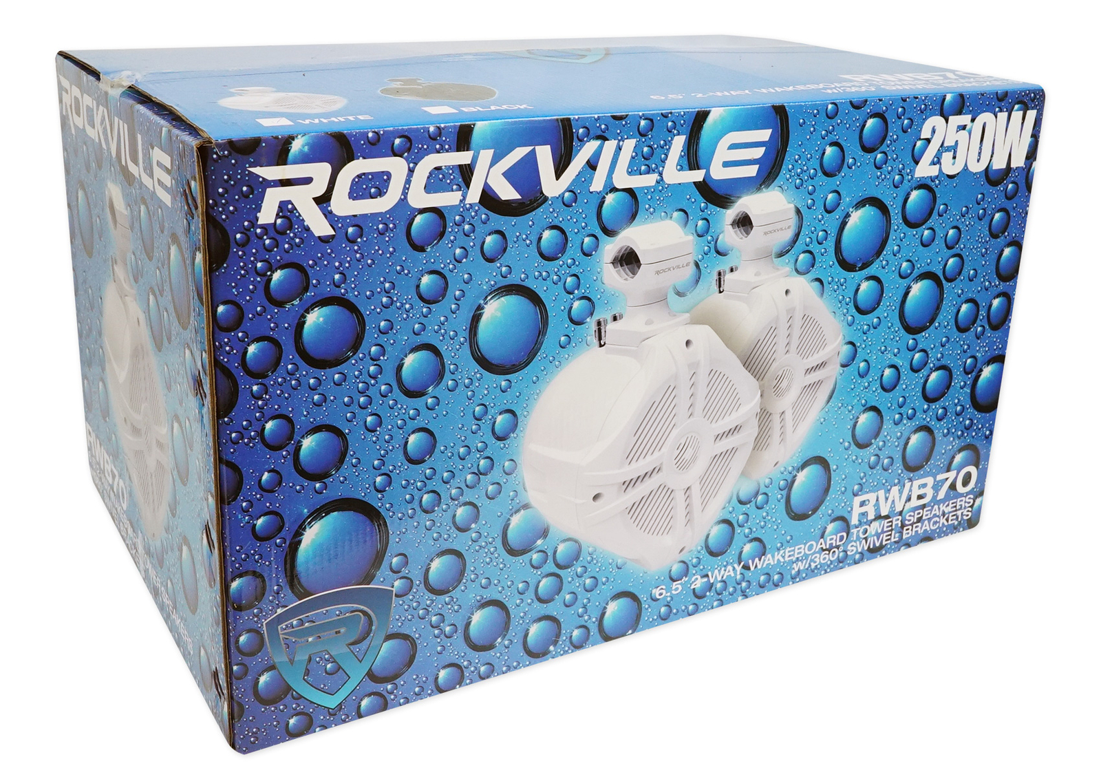2 Колонки Rockville RWB70W White 65 для морского вейкборда с поворотной башней Усилитель