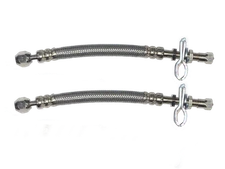 2 STEEL DUAL WHEEL 5" VALVE STEM EXTENDER EXTENSION 5IN STAINLESS STEEL HOSES